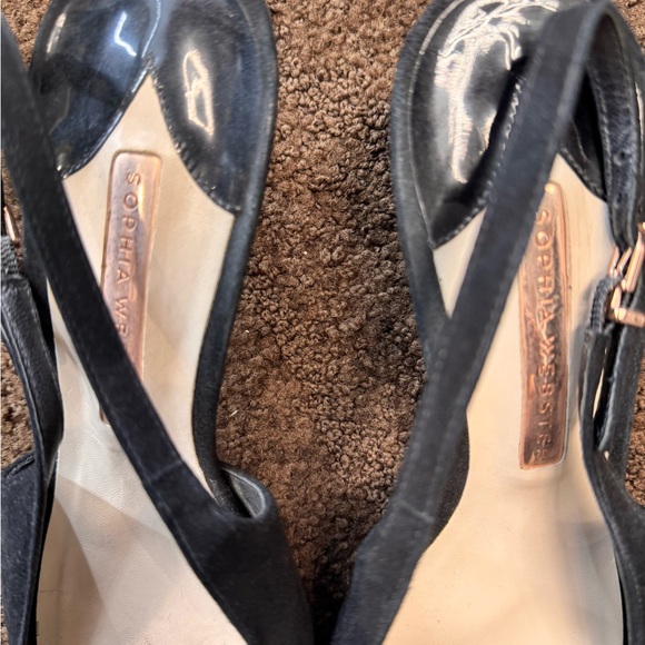 Sophia Webster Black and White Floral Heels - Picture 6 of 6